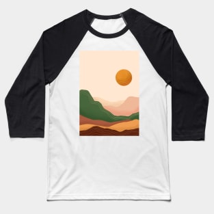 Modern Earthy Tones Mountains 15 Baseball T-Shirt